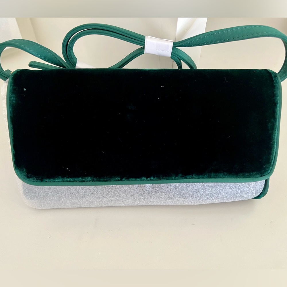 JCREW NWT Florence convertible clutch. Dark Spruce